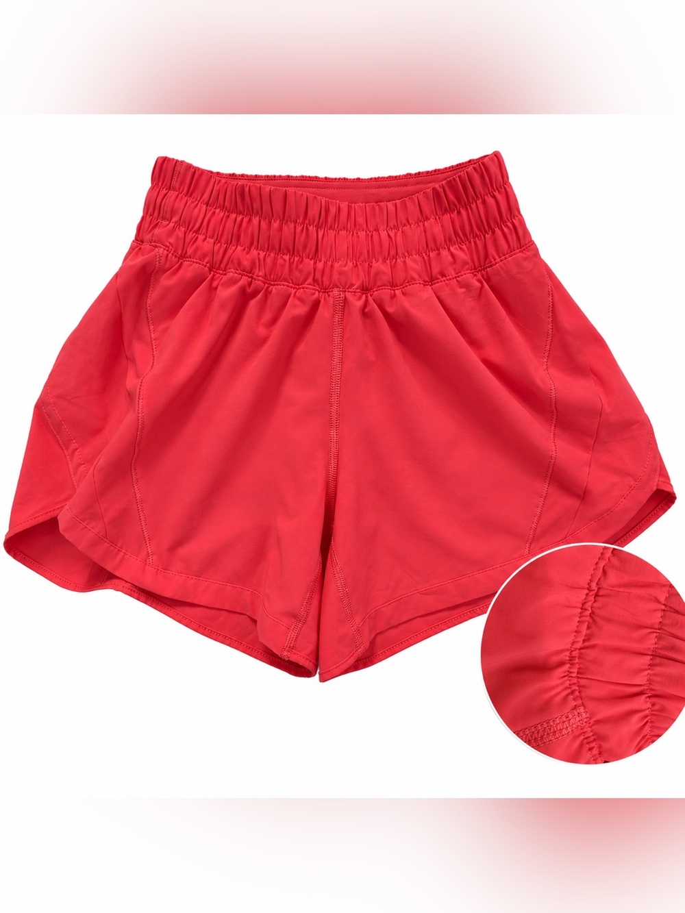 Lululemon Track That High-Rise Lined Short 3” Coral  Size 2